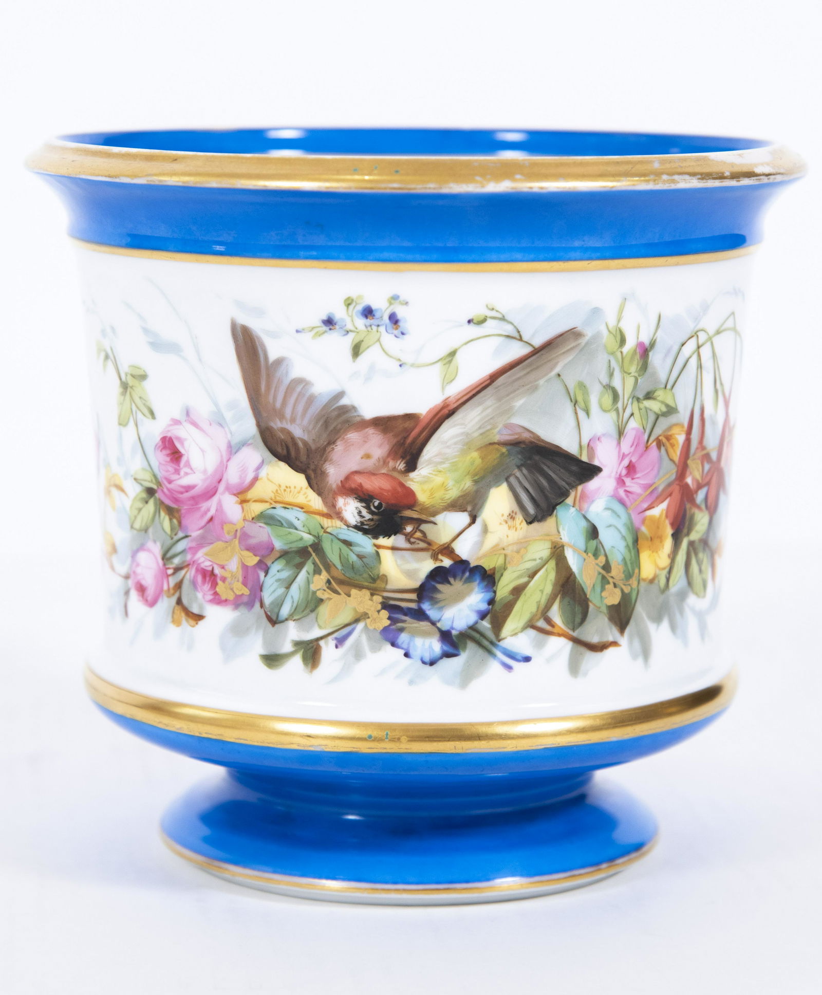 French Old Paris Porcelain Jardiniere Height: 7 3/4 (1 of 4)