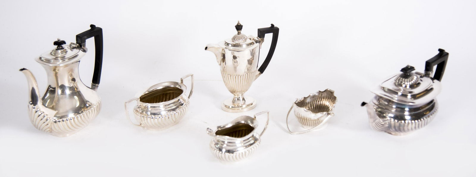 An Assembled 6 Piece Sheffield Plated Tea Set (1 of 1)
