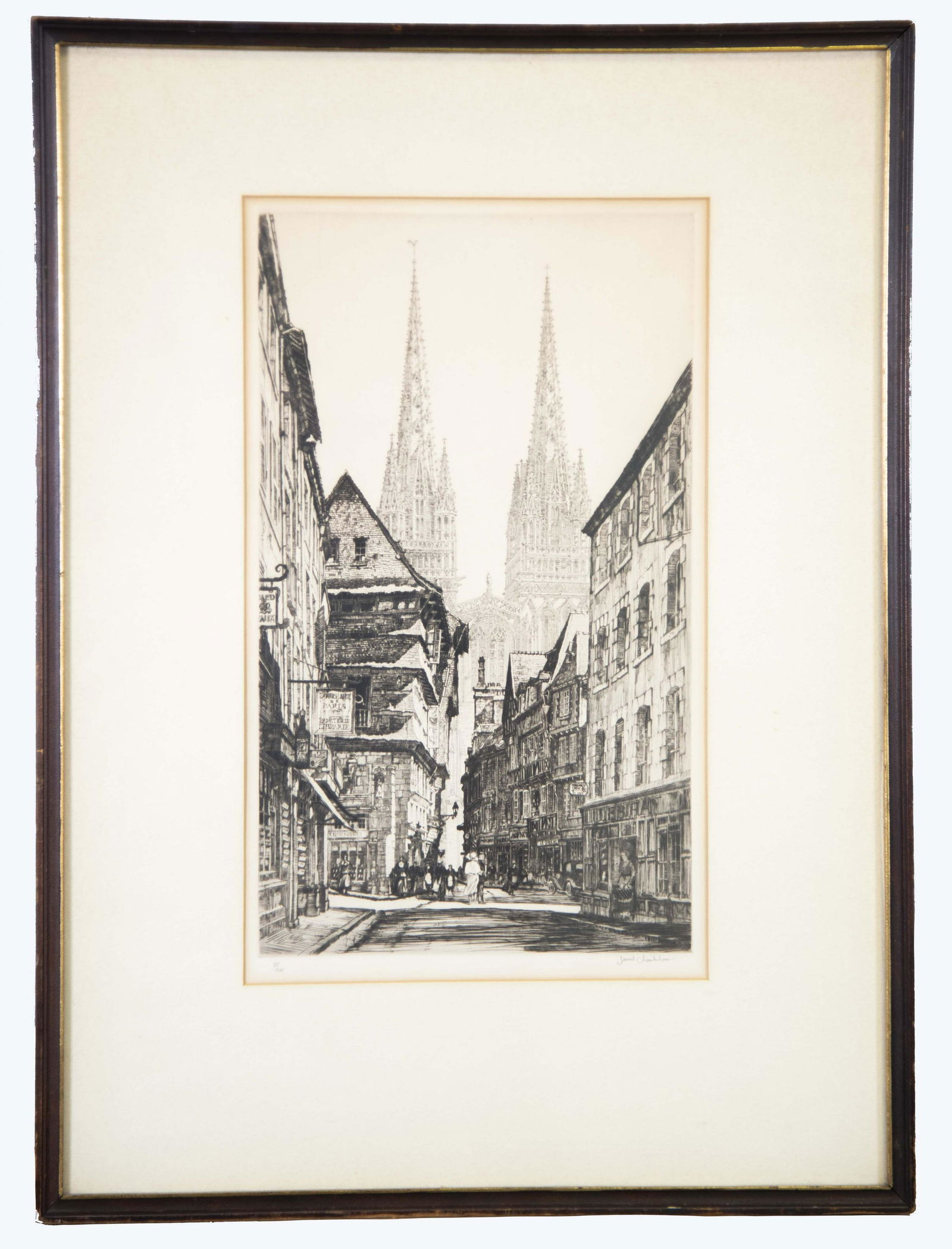 Samuel Chamberlain, (1895-1975), Chartres, etching, ed. (1 of 4)