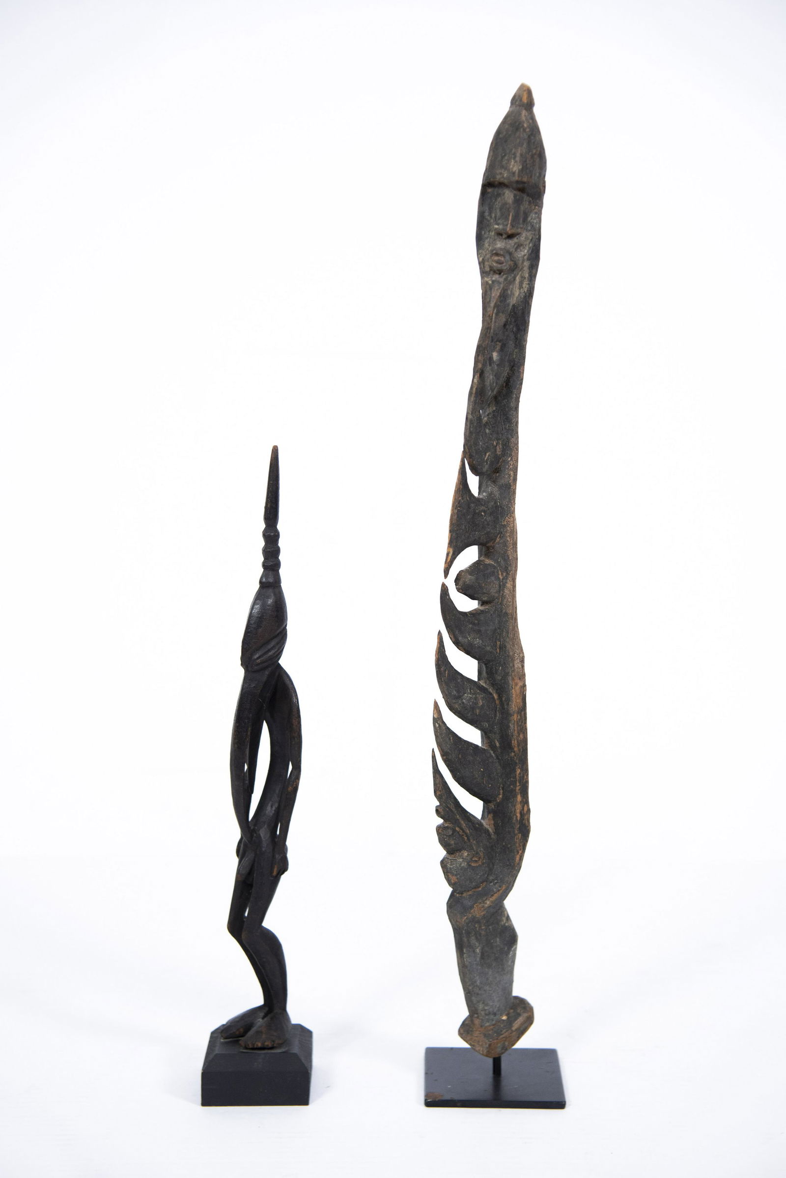 Two Carved Wood African Tribal Figures (1 of 1)