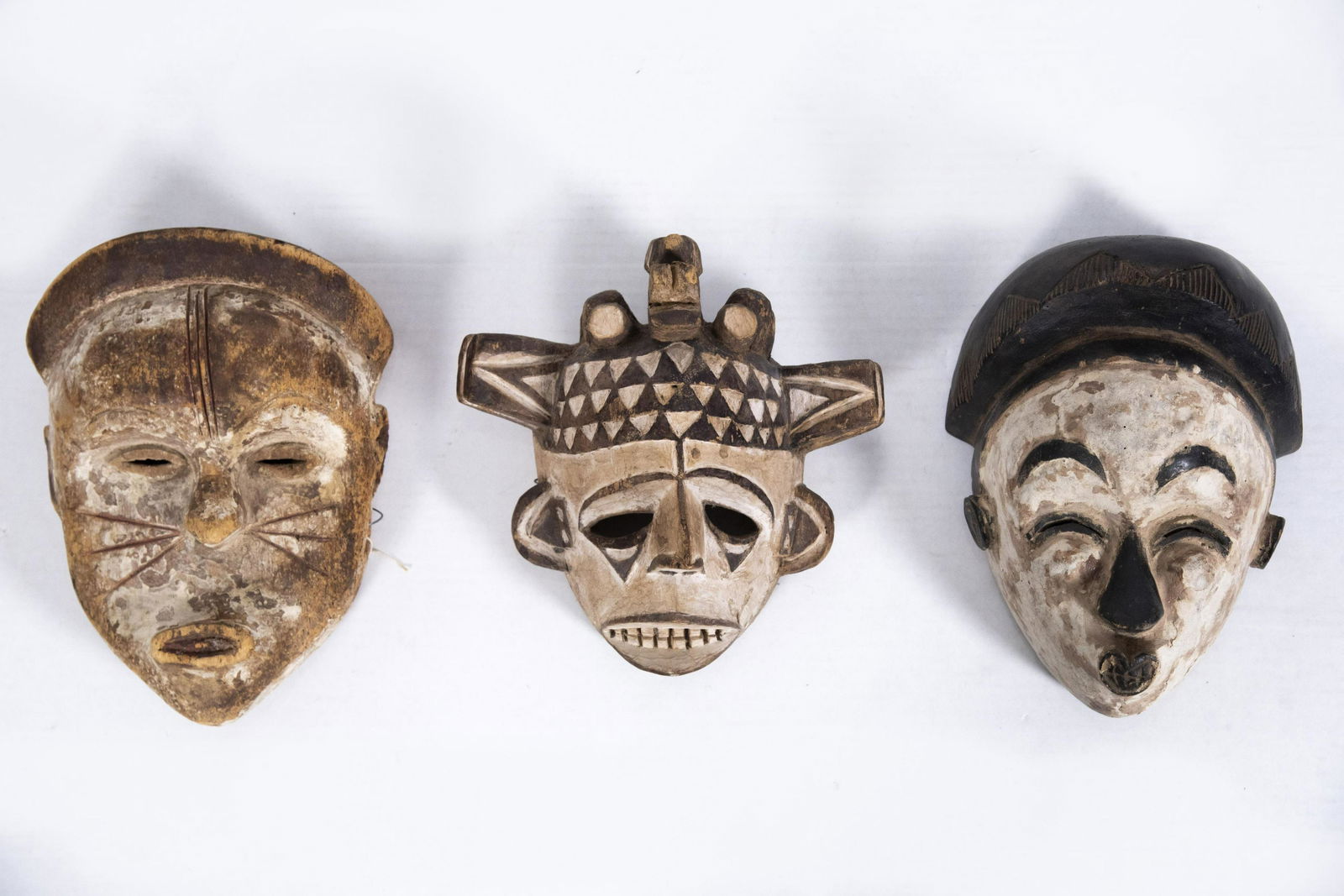 Collection of 3 Ceremonial African Masks (1 of 1)