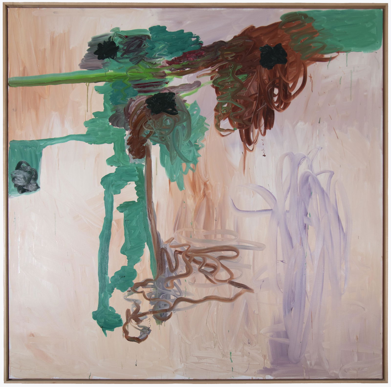 Bjarne Melgaard, New York / Norway (b. 1967), Untitled: Bjarne MelgaardNew York / Norway, (b. 1967)Untitled (BM 42)oil on canvassigned verso, framed. Provenance: Leo Koenig, Inc., New York71 x 71 inches