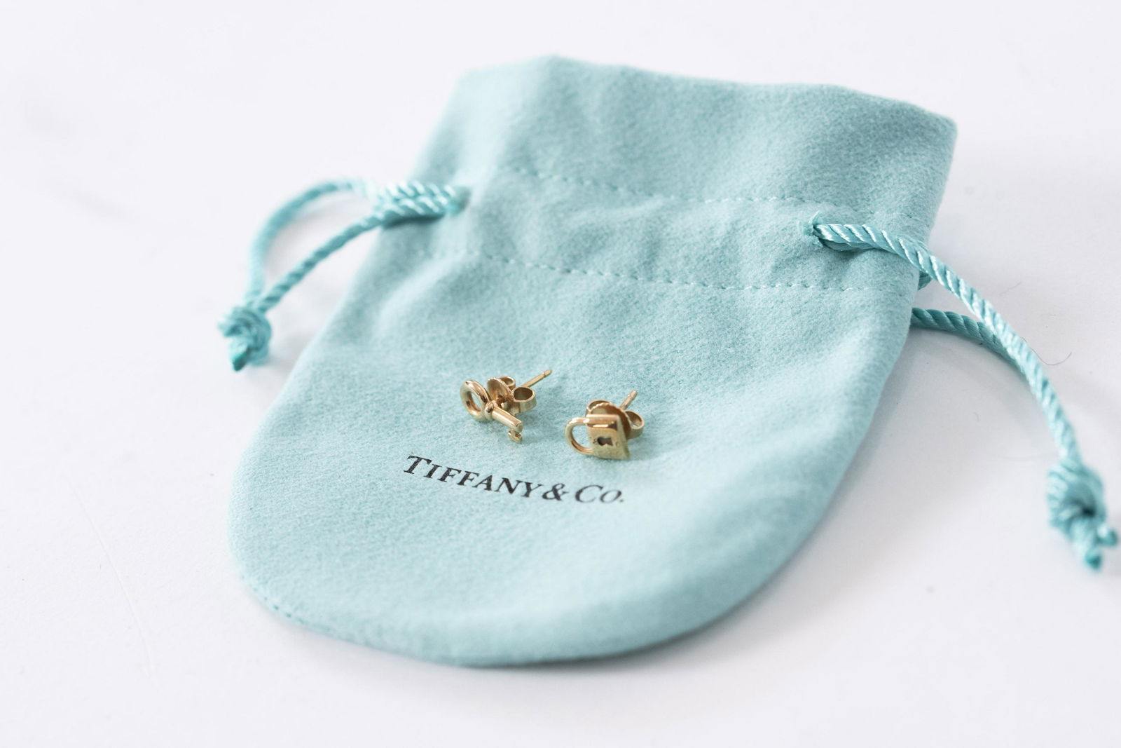 Tiffany and Co. 18kt Lock and Key Earrings (1 of 2)