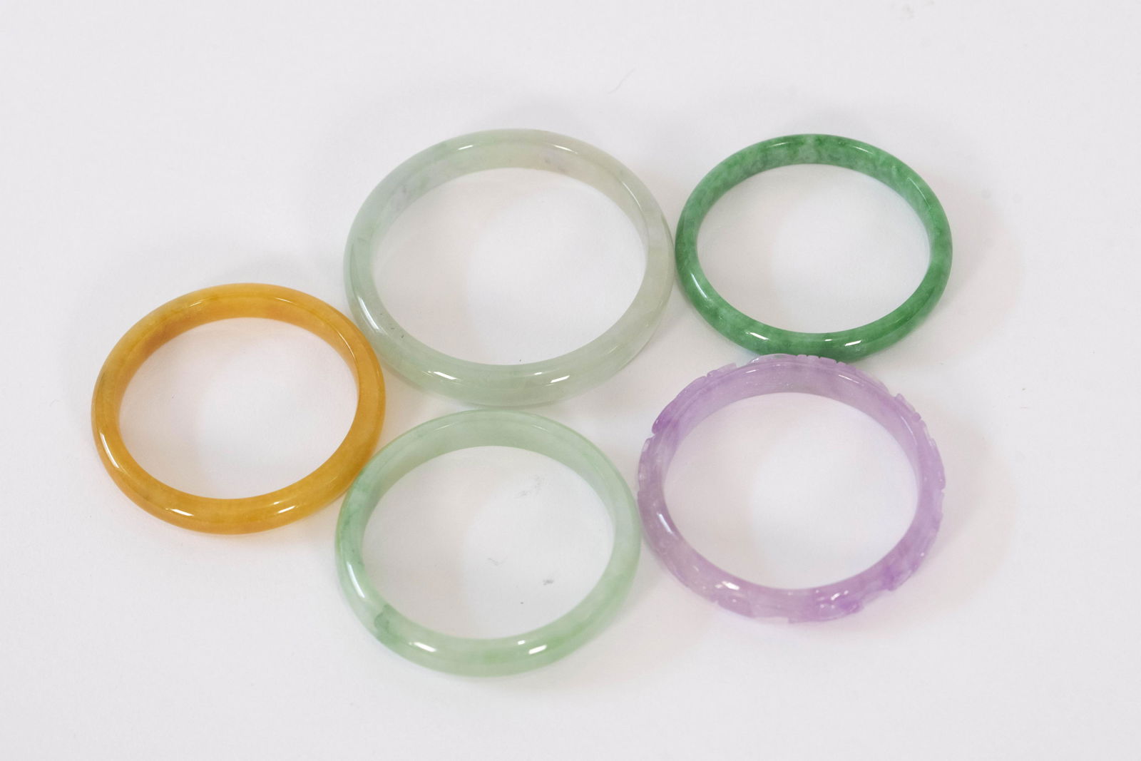 Collection of Jade Bangle Bracelets (1 of 4)