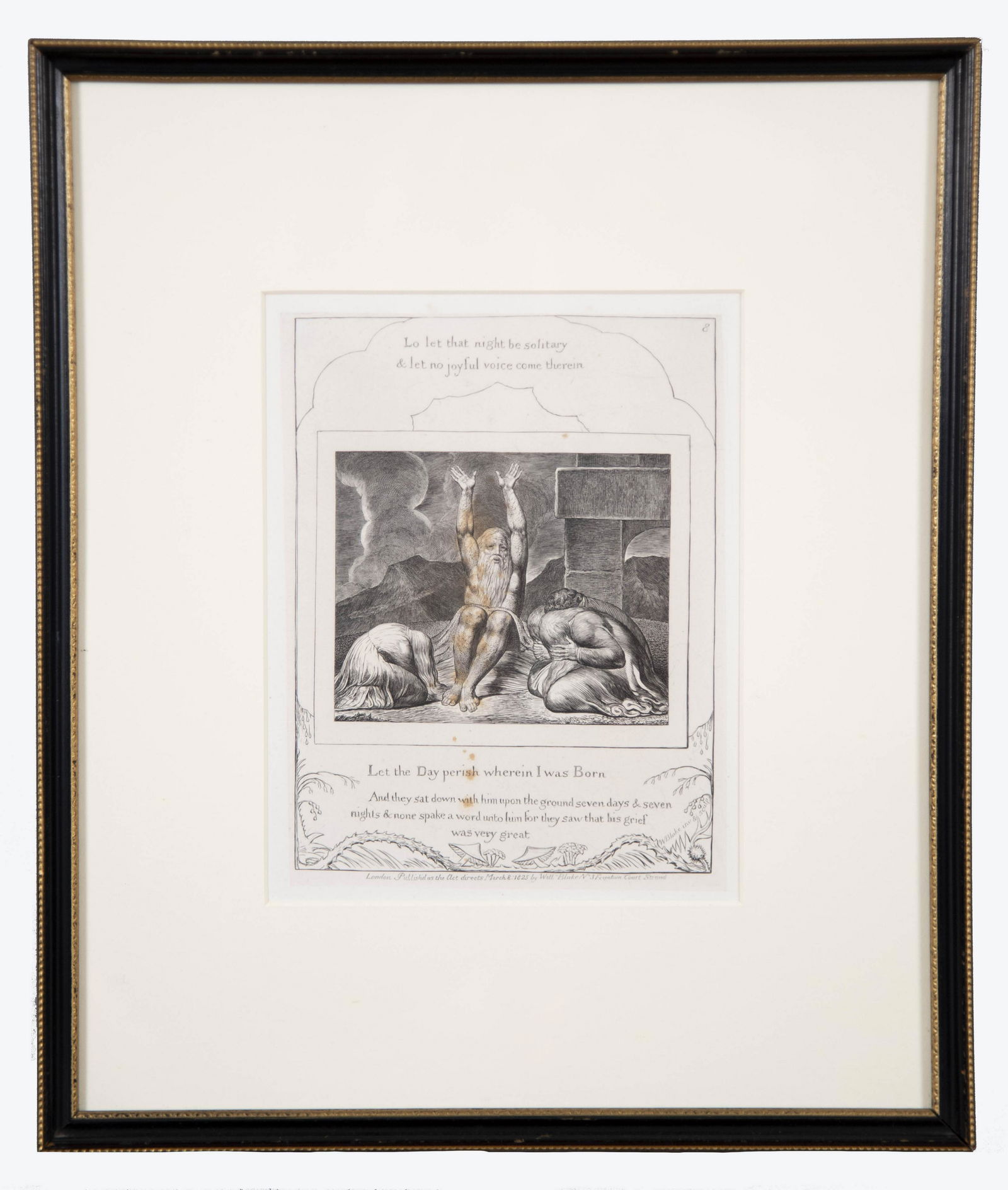 William Blake, British (1757-1827), Book of Job, Plate: William BlakeBritish, (1757-1827)Book of Job, Plate 8engraving, published 1825framed.8 x 6 inches (sight)
