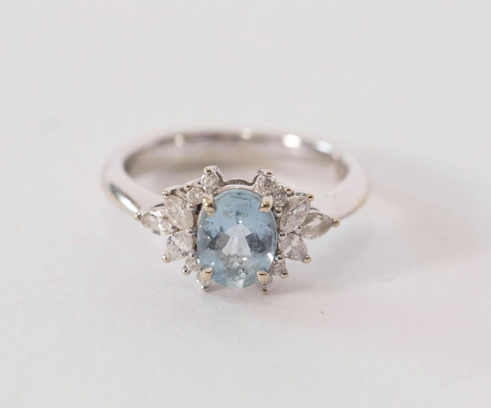 Aquamarine and Diamond Ring (1 of 3)