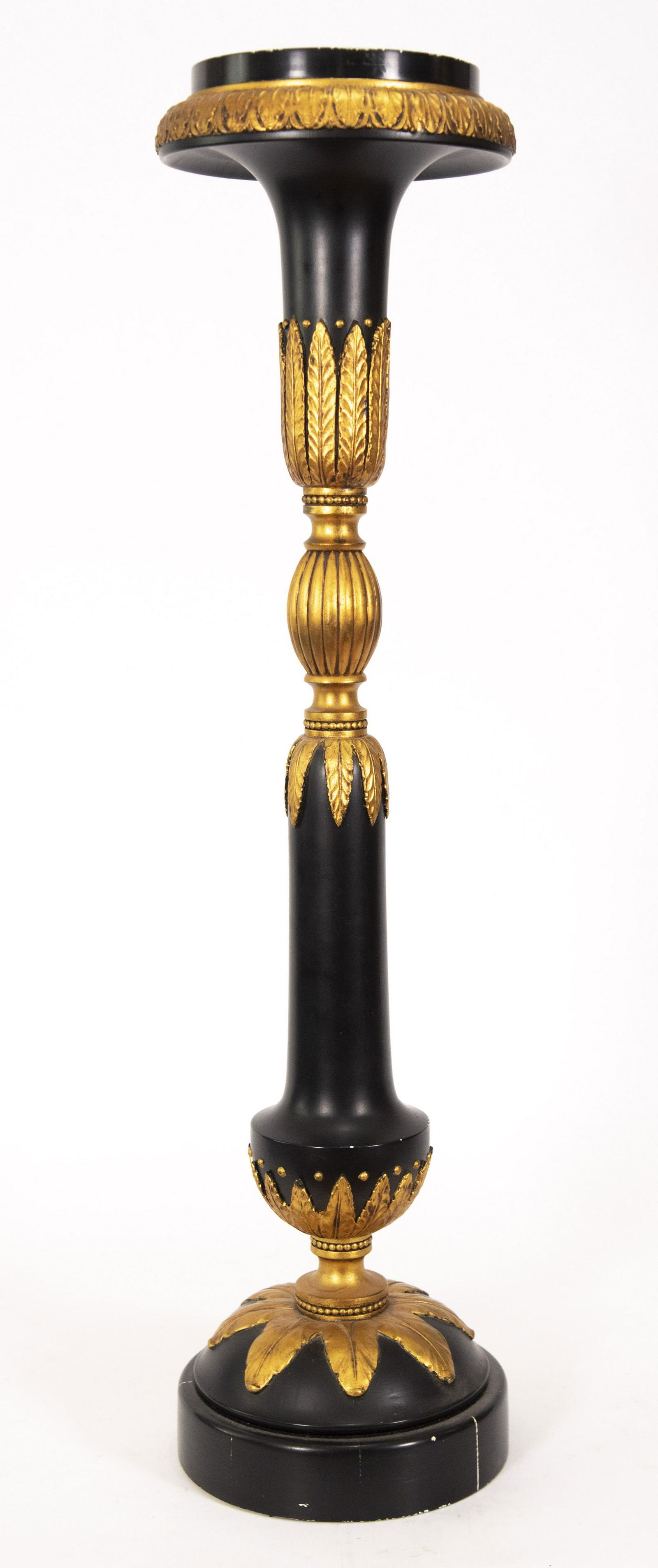 Empire Style Carved Gilt and Ebonized Wood Pedestal. (1 of 3)