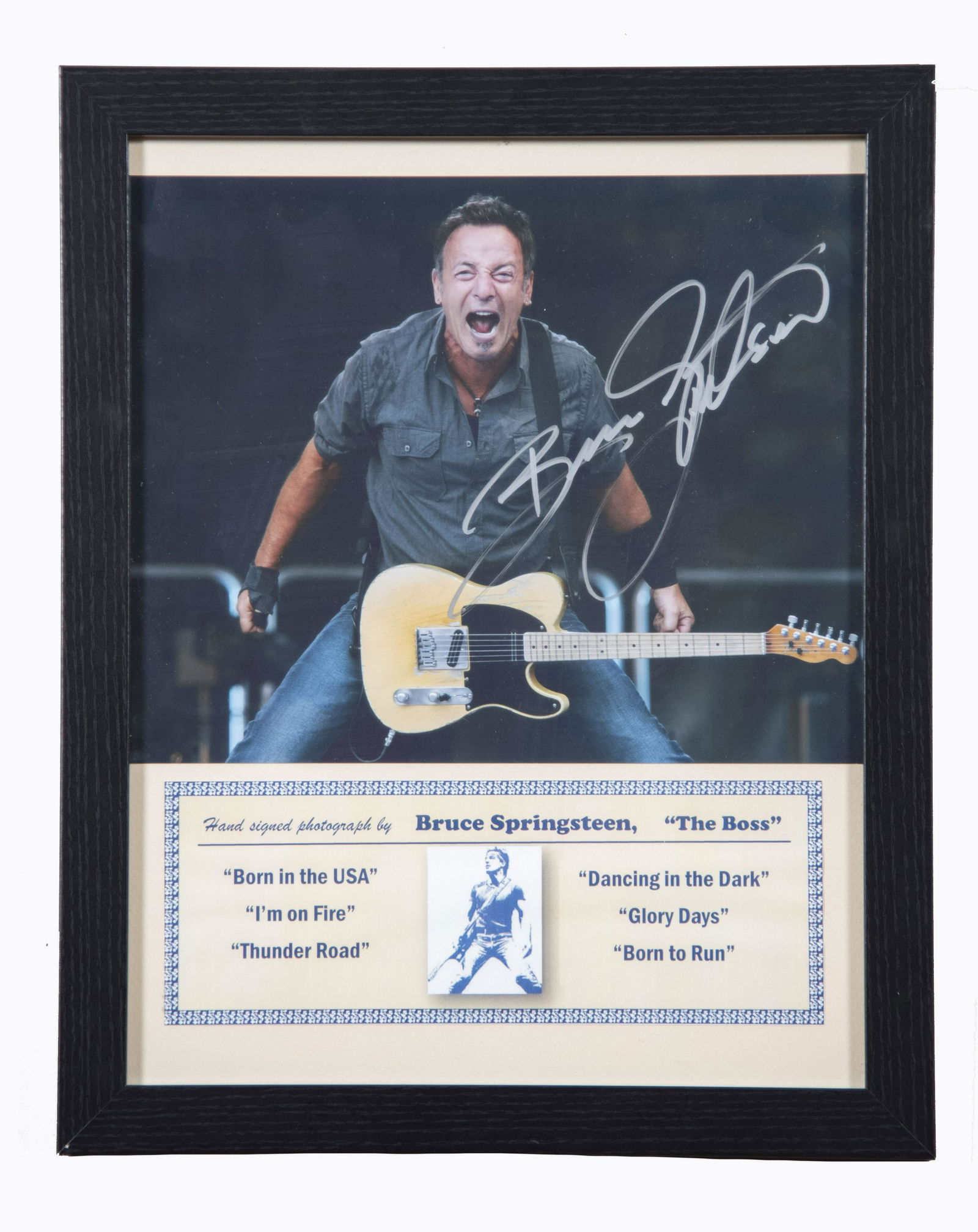Signed Bruce Springsteen Color Photograph 12 1/2 x 15 (1 of 2)