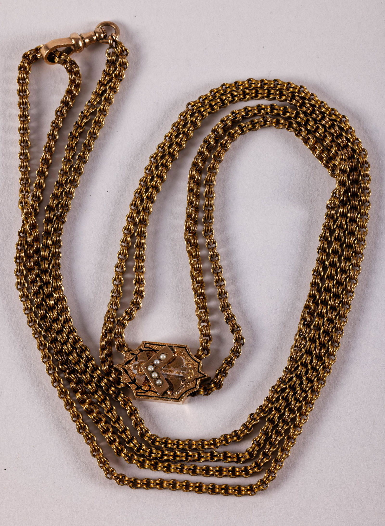 Victorian Rose Gold Slide Necklace (1 of 2)