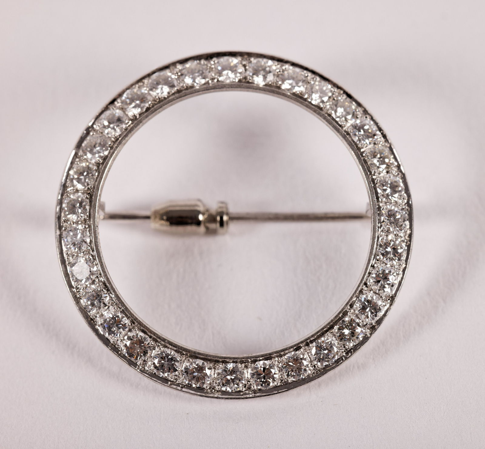 Vintage Diamond Circle Pin (1 of 1)