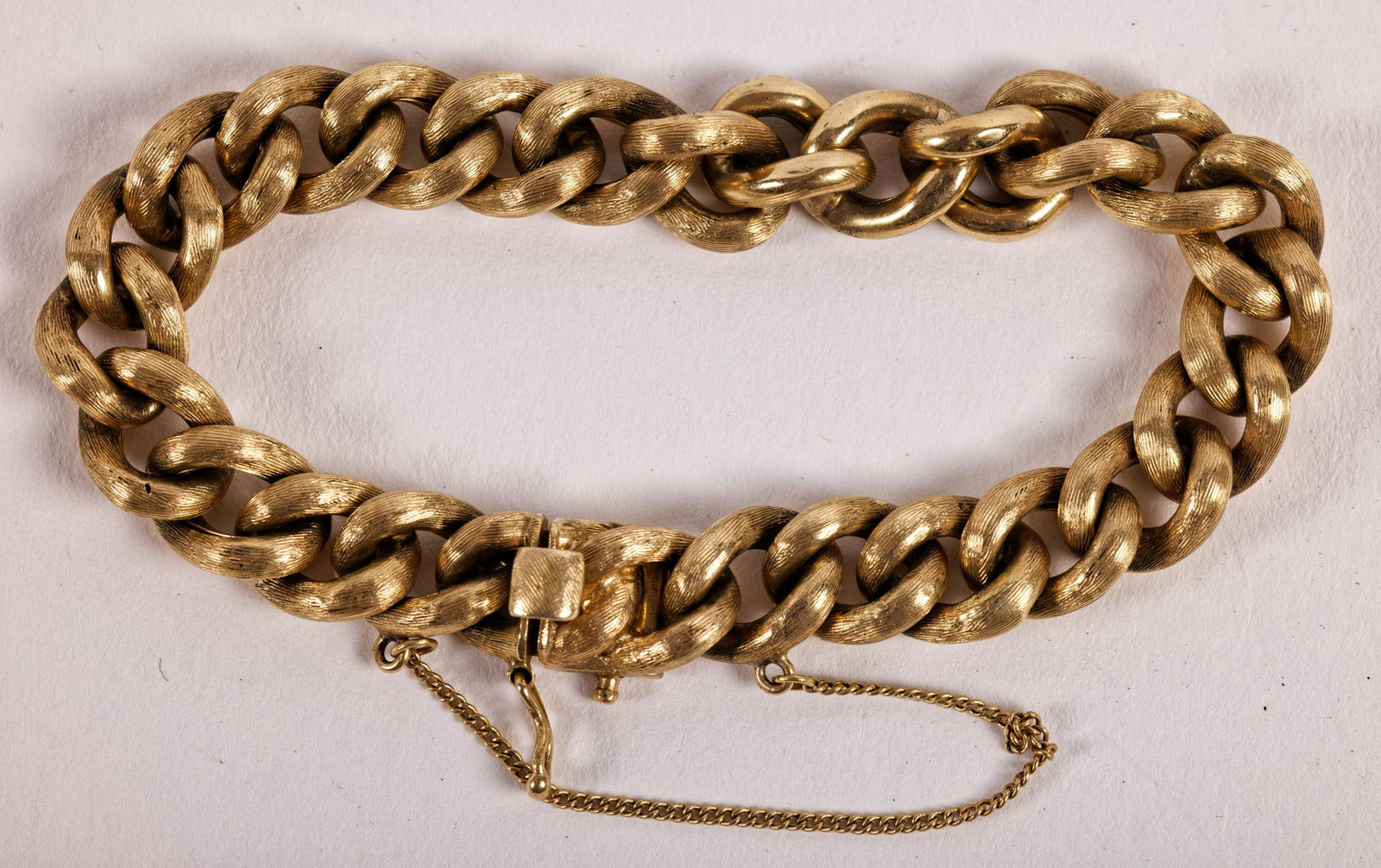 Yellow Gold Curb Design Bracelet (1 of 2)