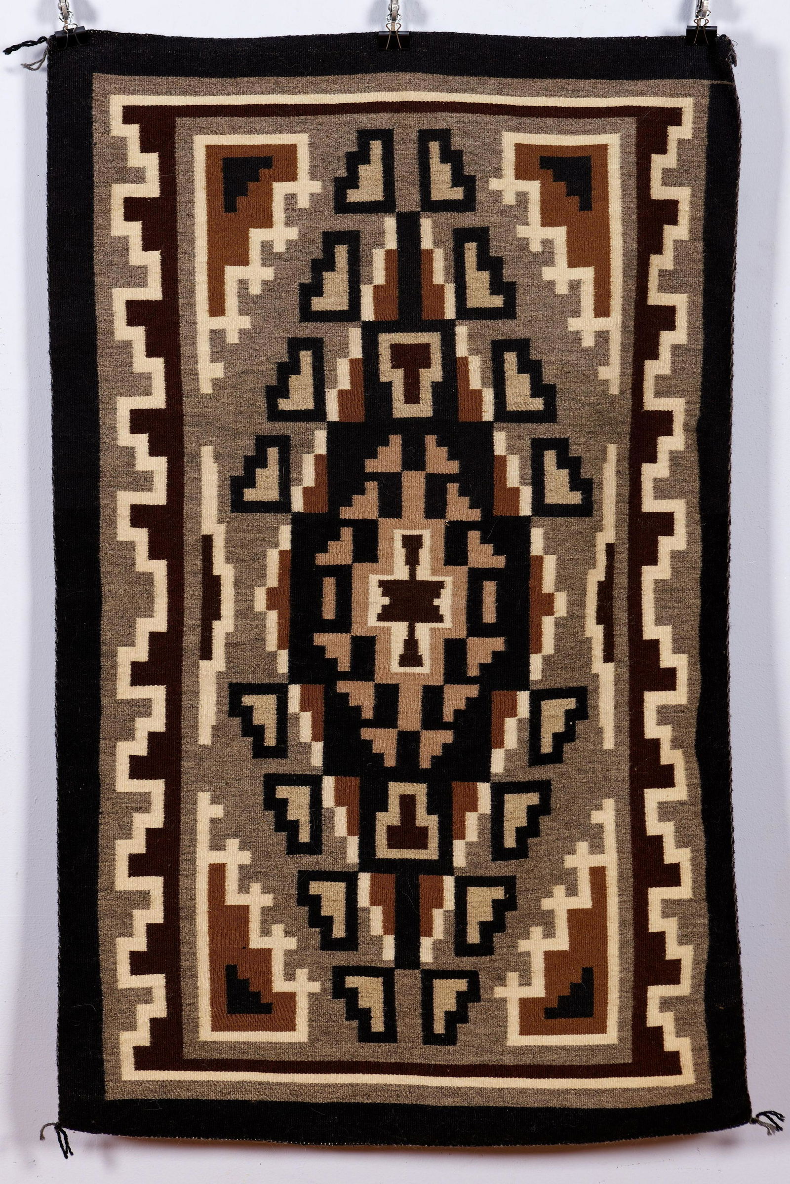 Navajo Rug with Center Medallion and Spirit Steps (1 of 1)