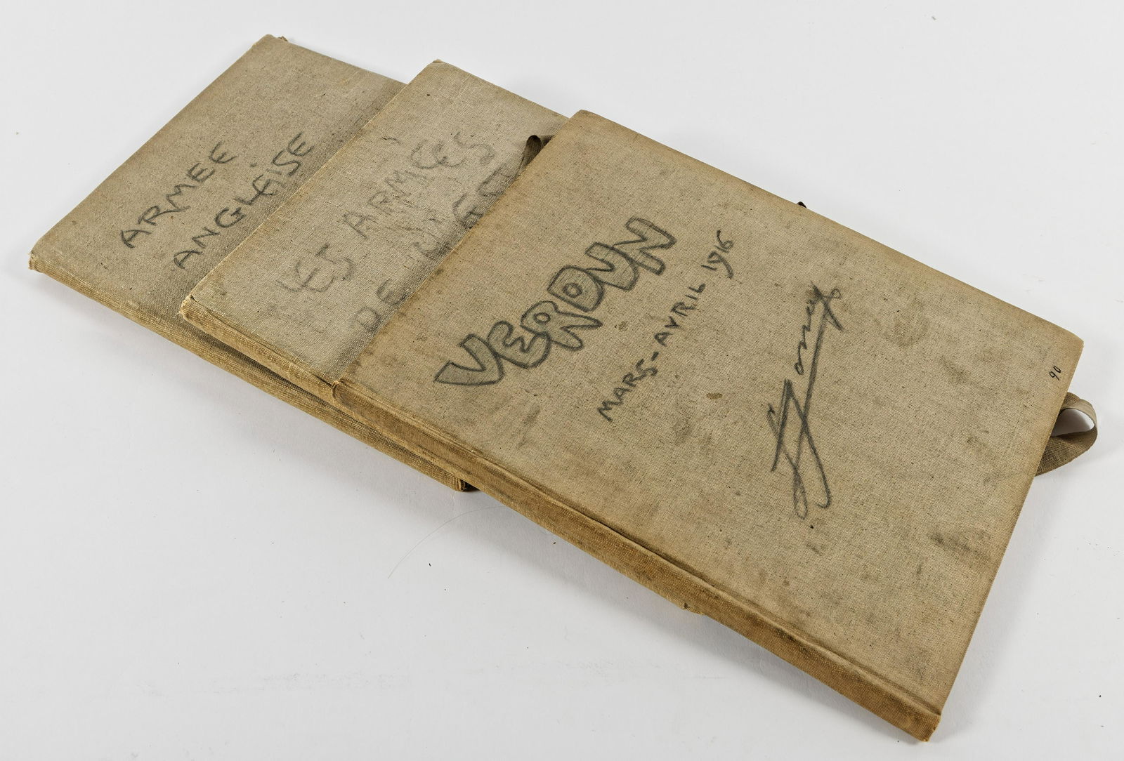 Rare Collection Of Three World War 1 Portfolios: Rare Collection Of Three World War 1 PortfoliosThree sketch books of pencil sketches of key figures of WWI.Lucien Jones was born in 1880 and died in 1947. He was one of the most prolific Great War ill
