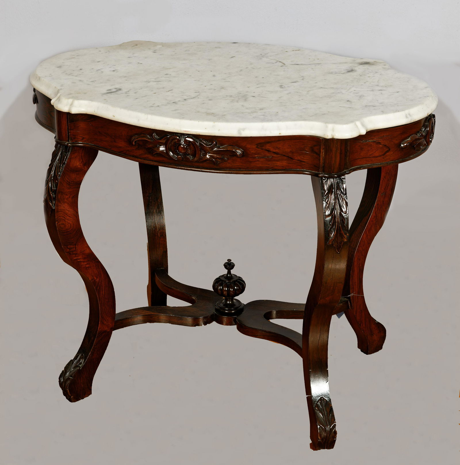 Antique Victorian Center Table with Marble Top height: (1 of 1)