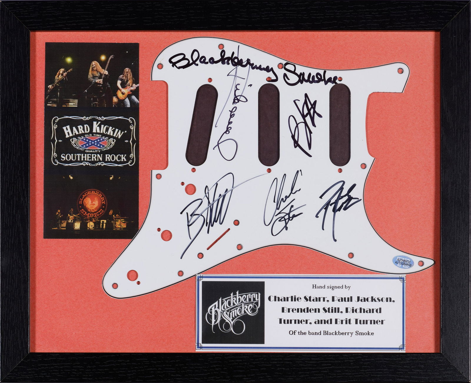 Blackberry Smoke Signed Guitar Pick Guard (1 of 2)