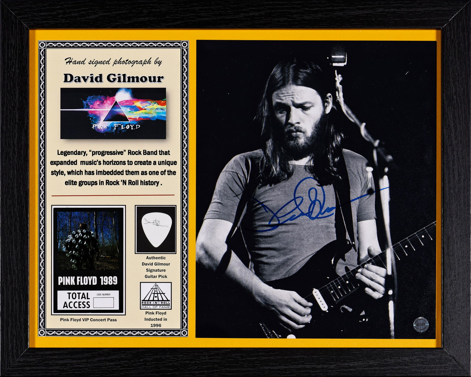 Pink Floyd Signed Photo/ Concert Pass/ Pick (1 of 2)