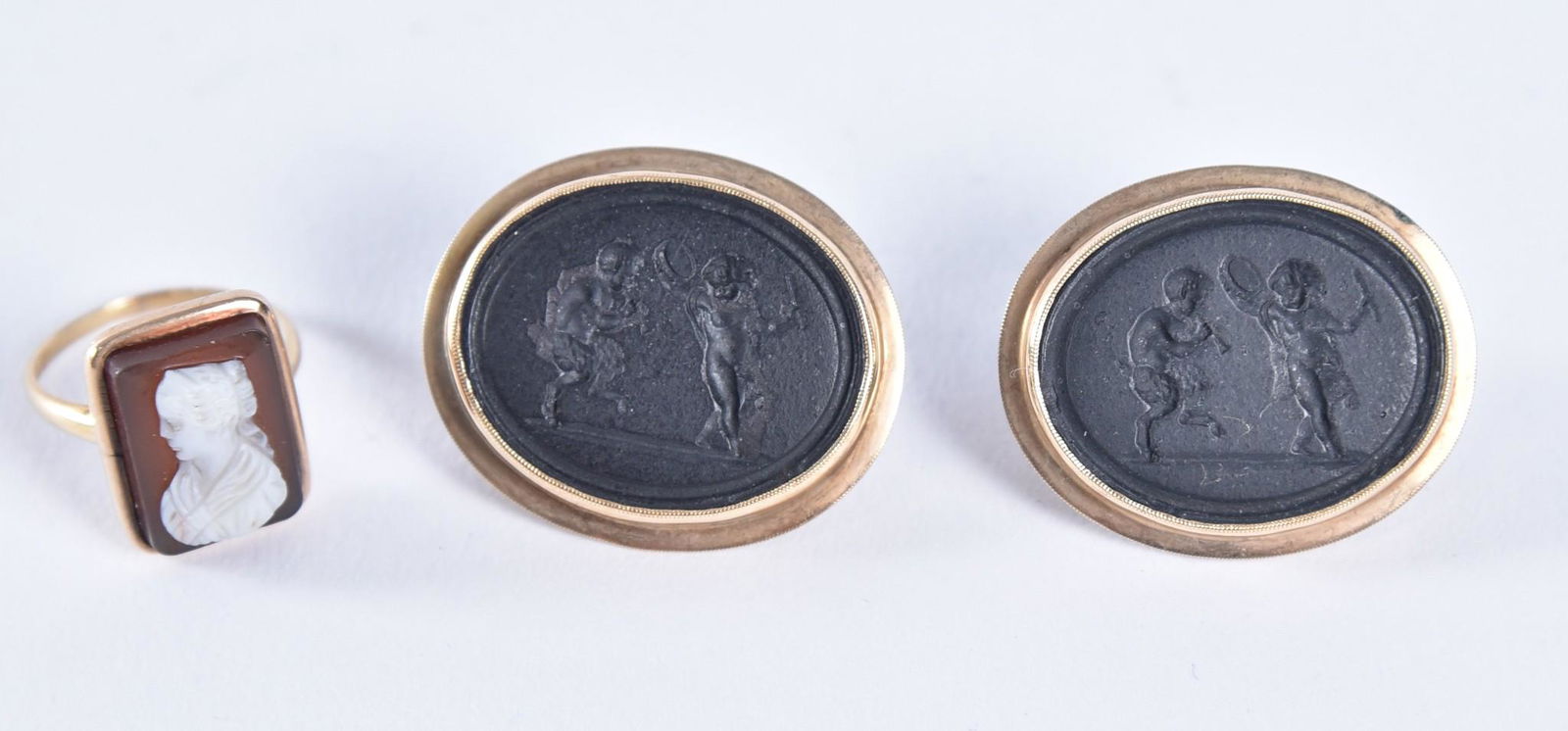 Intaglio Earrings and Cameo Ring (1 of 3)