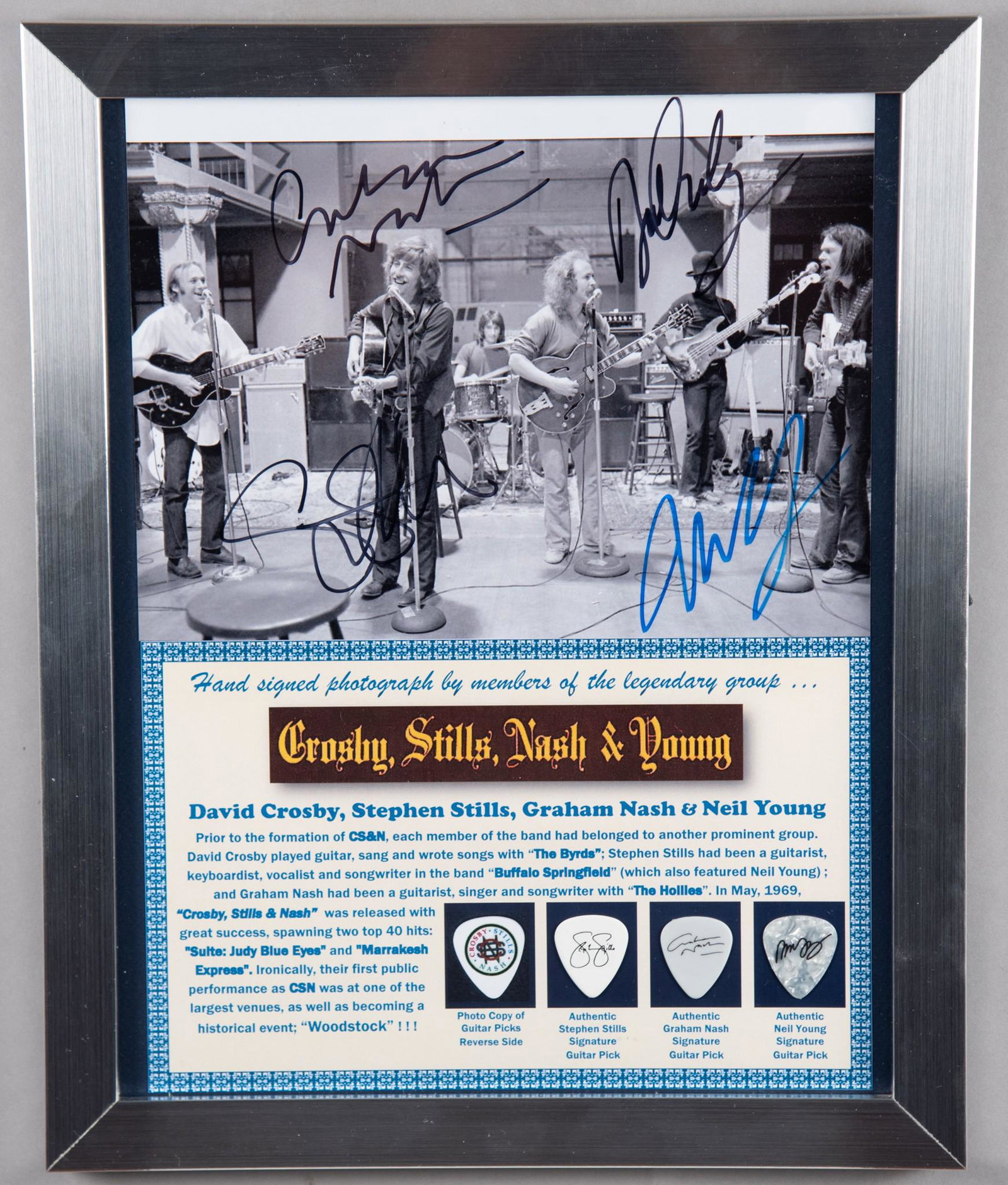 Crosby, Stills, Nash And Young Signed Photo/ Three (1 of 1)