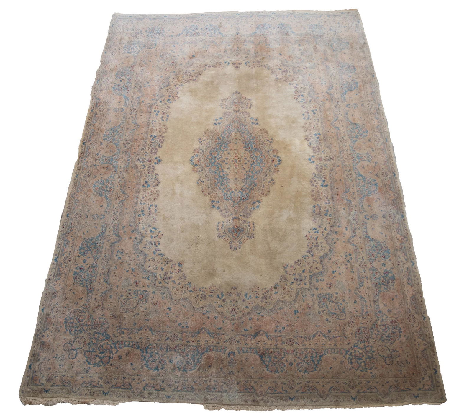 Handwoven Wool Kerman Palace Carpet 12 x 18 inches (1 of 1)