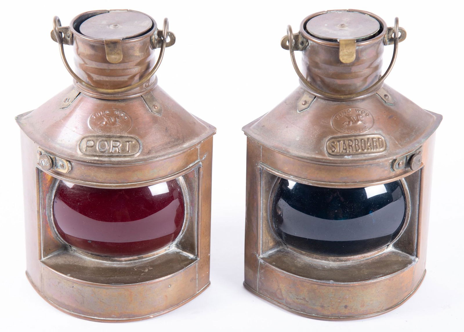 Two Brass Ships Lights Port and Starboard (1 of 3)