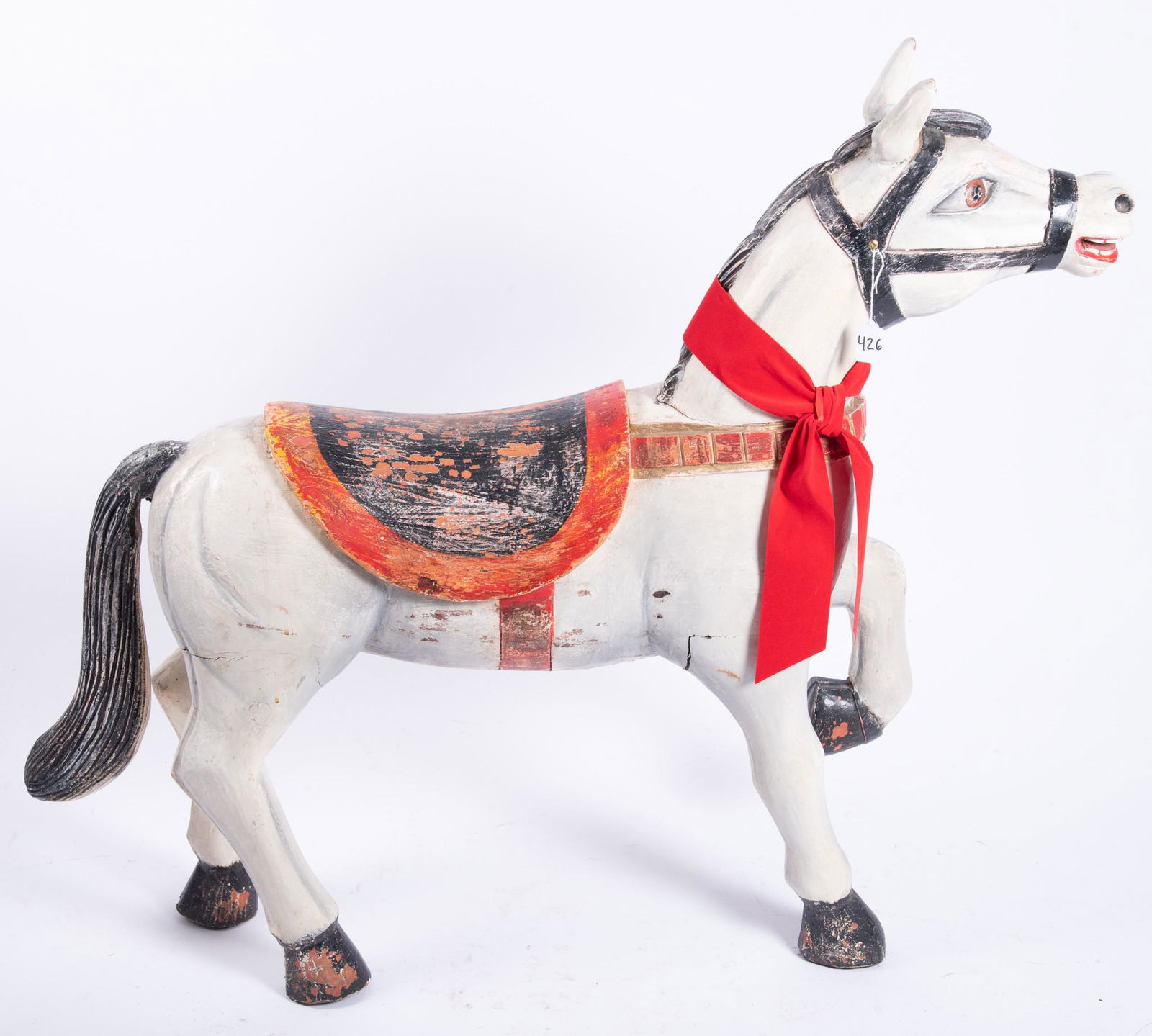 Antique Carved Wooden Carousel Horse (1 of 3)