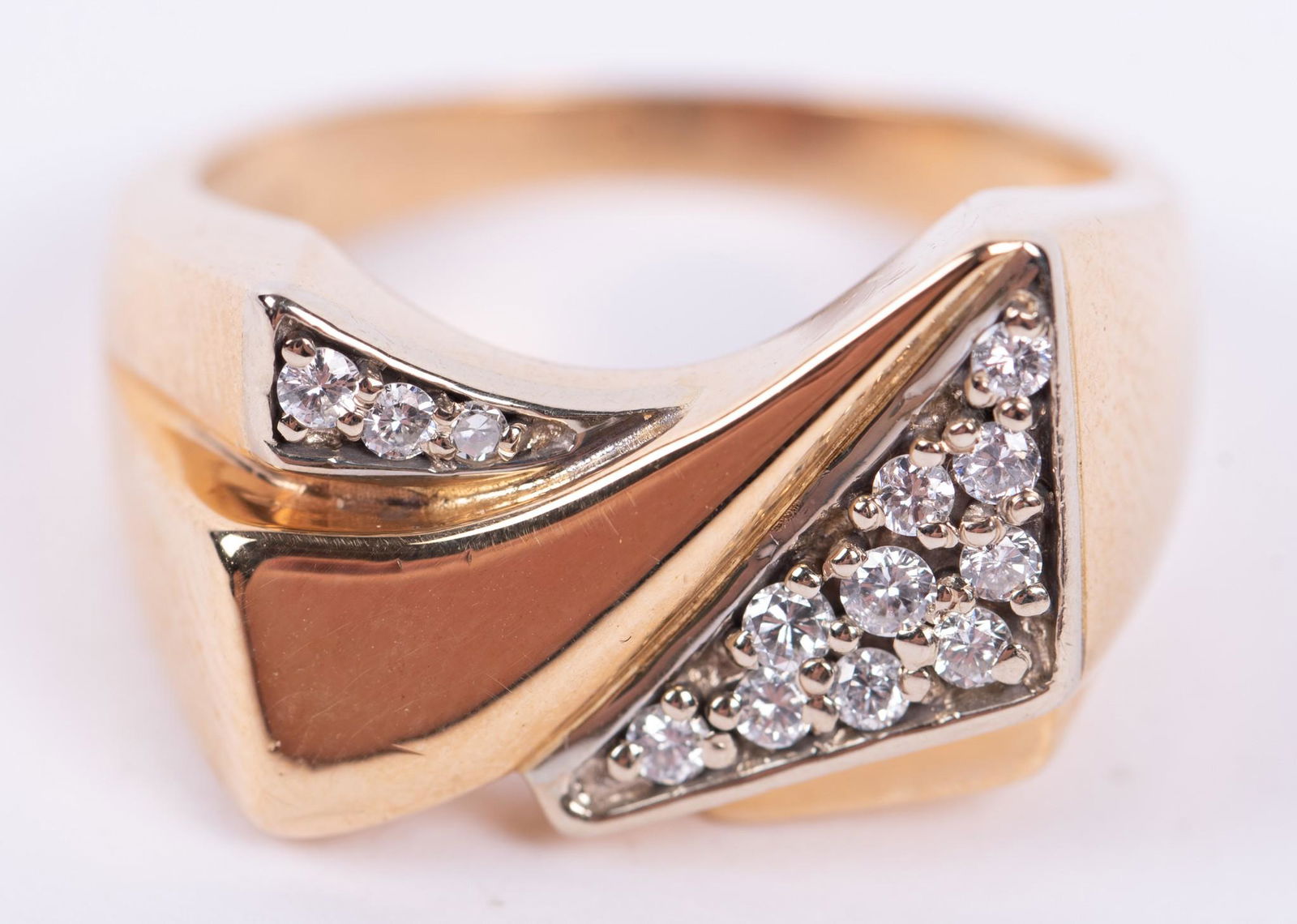 14kt Yellow Gold Men's Diamond Ring (1 of 3)