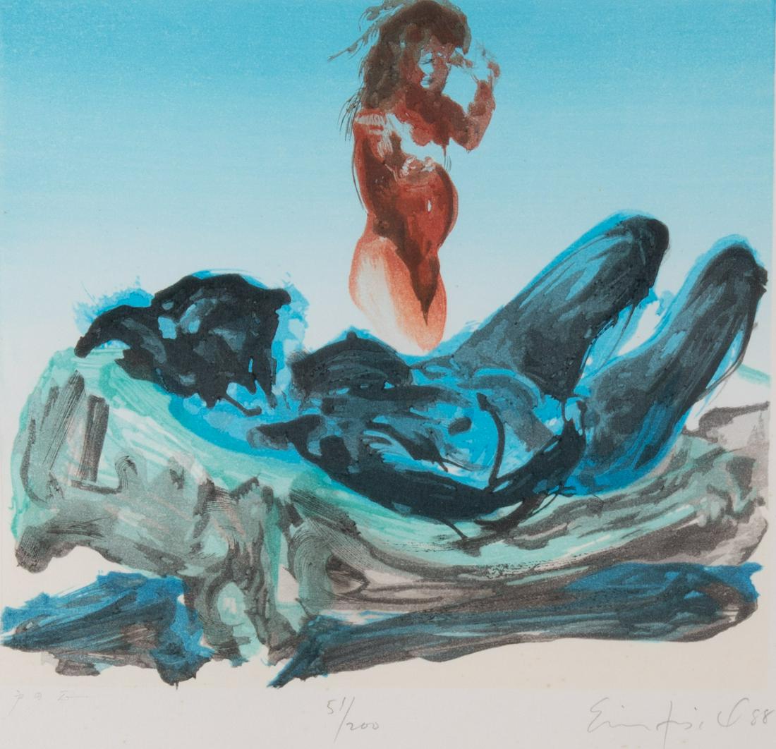 Eric Fischl, Untitled, 1988, woodcut in colors, ed. (1 of 5)
