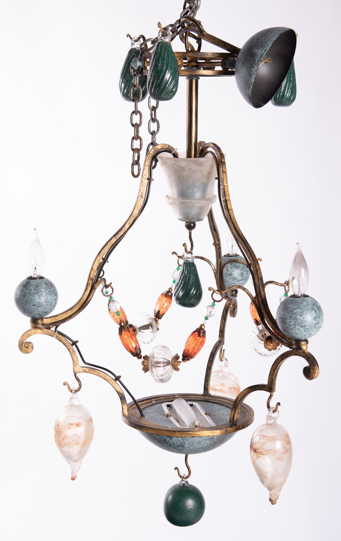 Murano Glass Art Deco Style Chandelier (1 of 5)