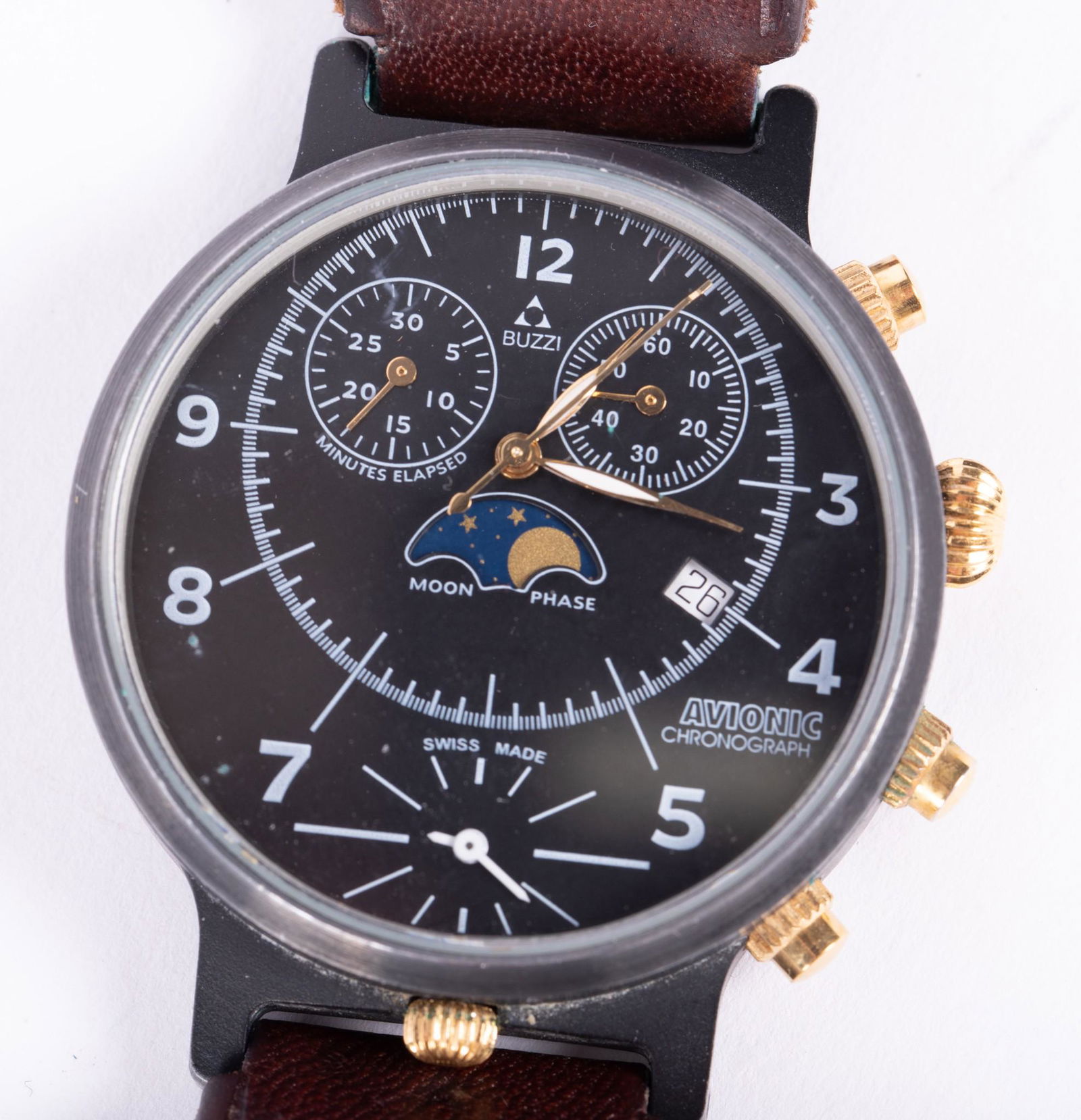 Buzzi Swiss Chronograph and Dual Time Man's Wristwatch (1 of 3)