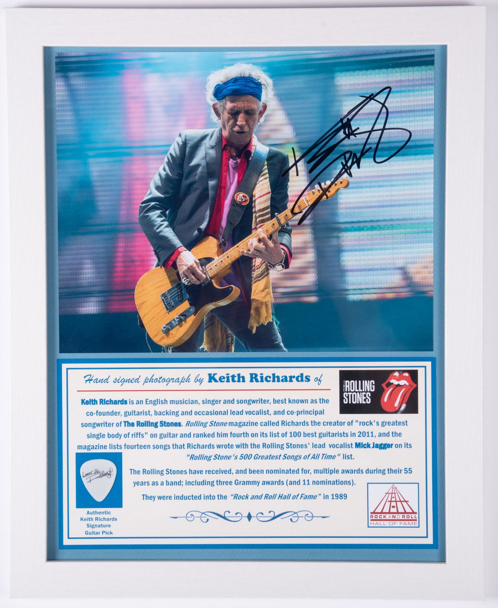 THE ROLLING STONES SIGNED PHOTO /PICK (1 of 1)