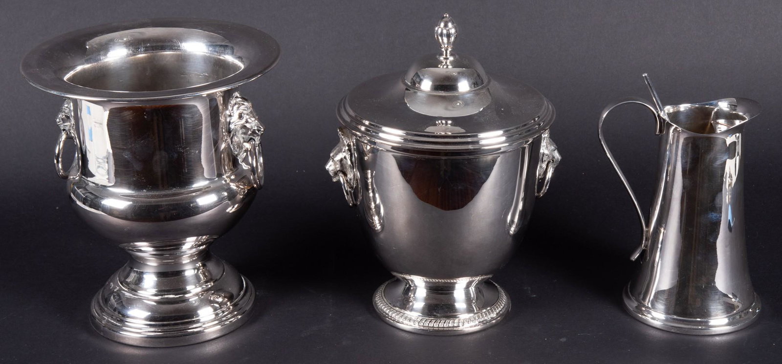 Silver Plate Champagne Bucket, Ice Bucket and Cocktail Pitcher (1 of 4)