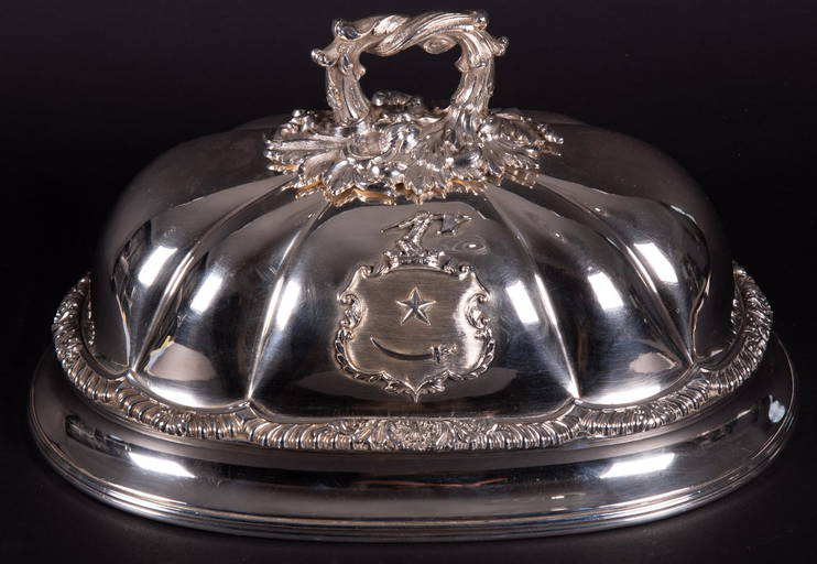 Ornate Silver Plate Dome Cover (0343) on Apr 16, 2022 Link Auction