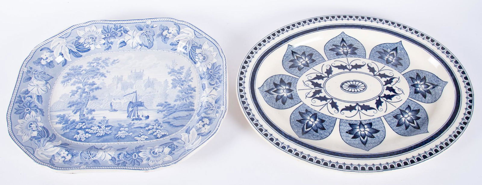 Two Early 19th Century English Blue/White Platters (1 of 6)