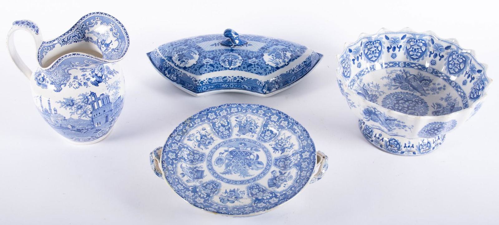 A Collection of Early 19th Century English Blue/White Porcelain (1 of 5)