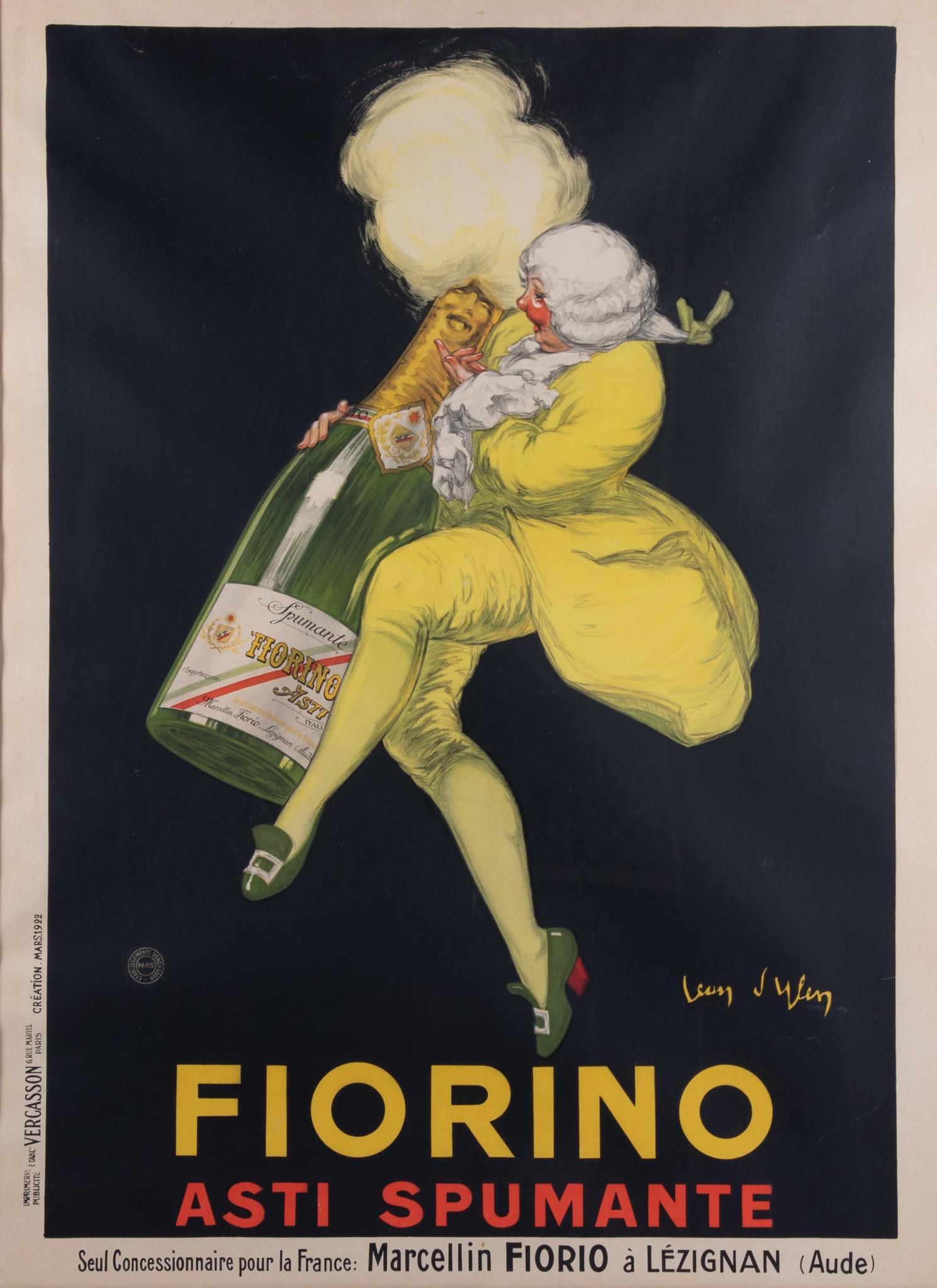 Jean D'Ylen, France (1866-1938), Fiorino - Asti Spumante, color lithographic poster, published by (1 of 6)
