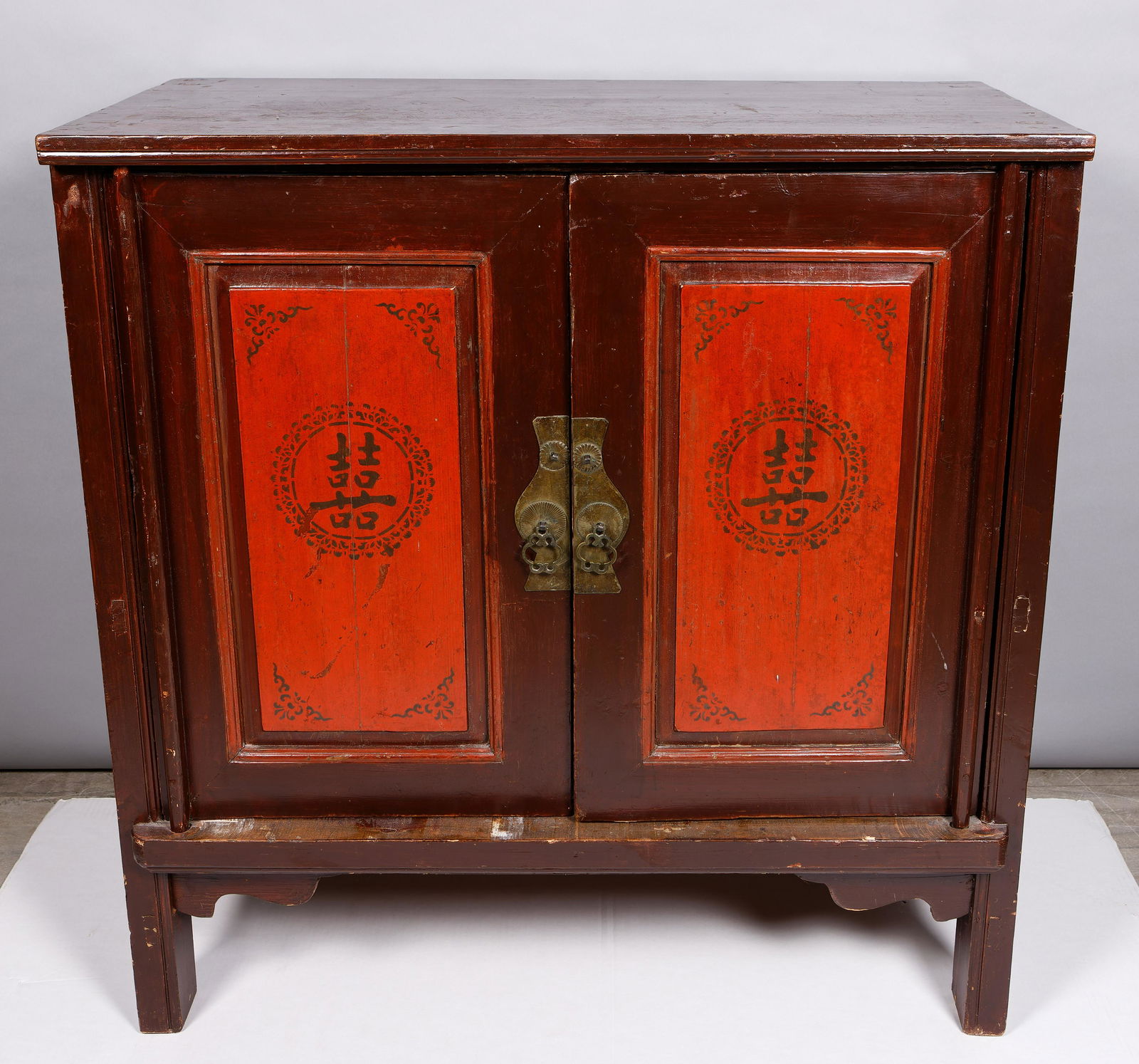 Antique Chinese Painted Cabinet (1 of 2)
