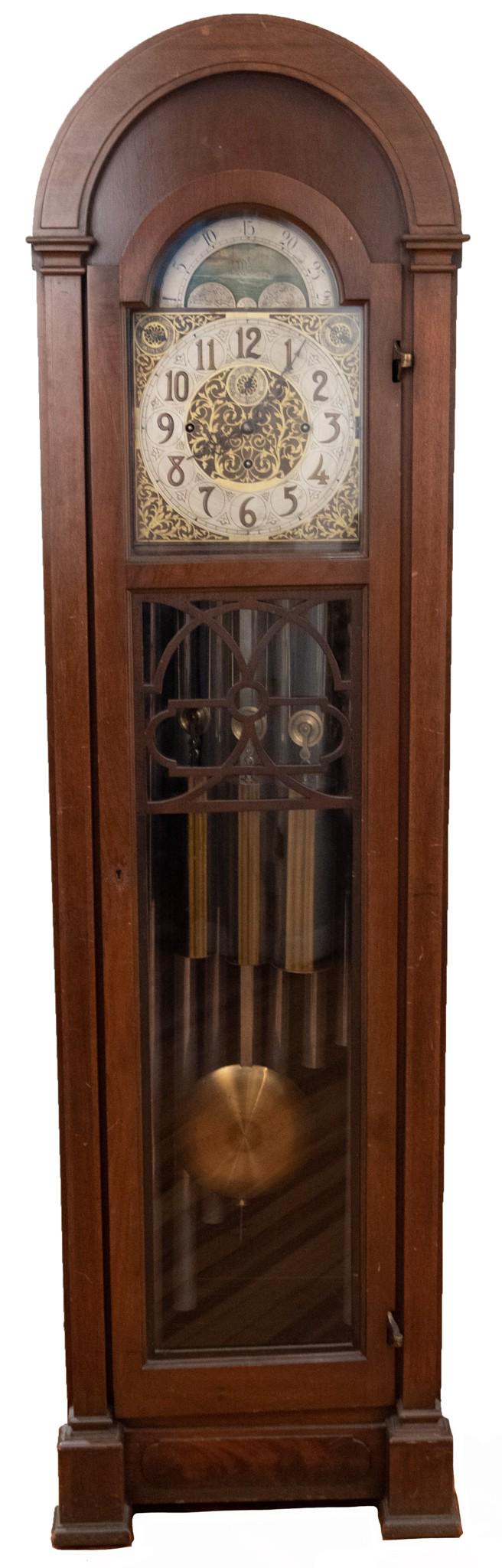 Winterhalder and Hofmeier Nine Tubular Bell Tall Case Clock, circa 1900 (1 of 4)