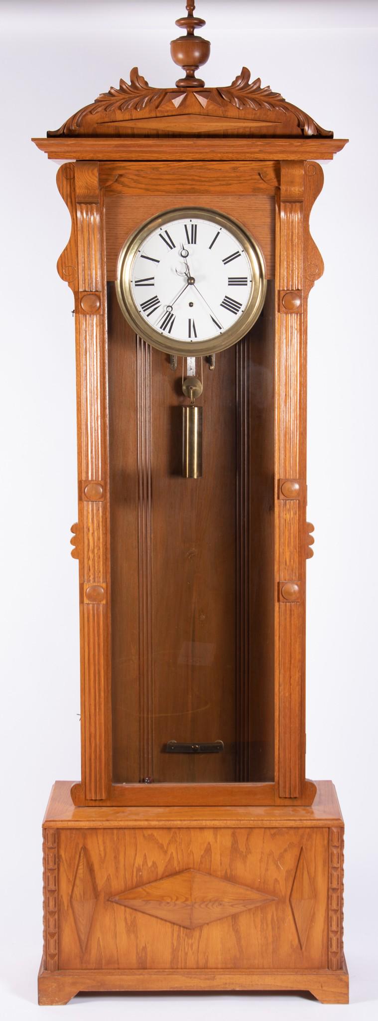 20th Century Oak Two Member Tall Clock (1 of 3)