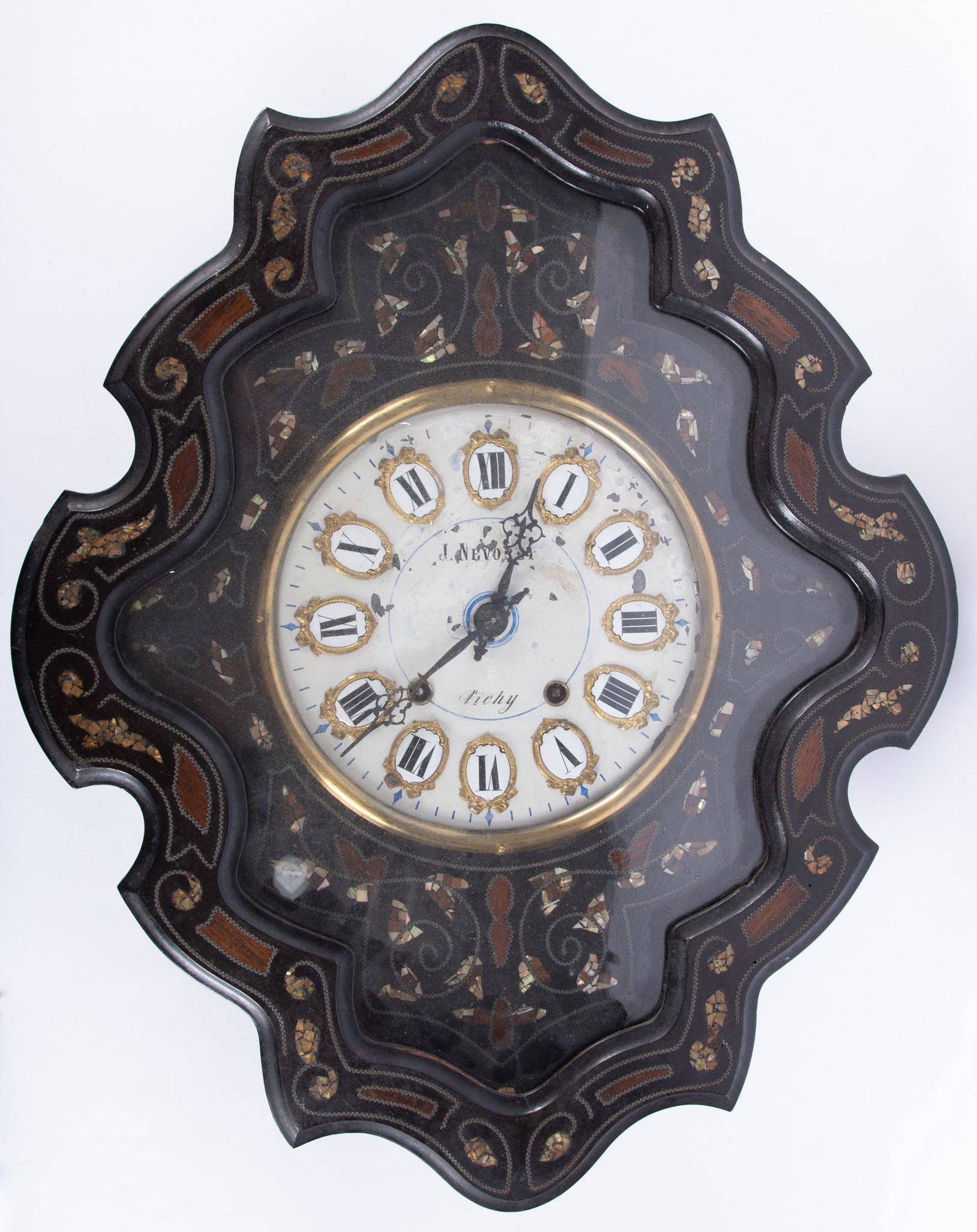 19th Century French Napoleon III Wall Clock (1 of 4)