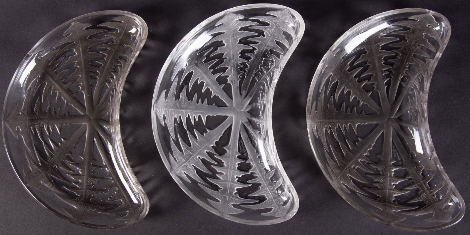 Three R. Lalique "Pisssenlit" Dandelion Pattern Salad Plates (1 of 4)