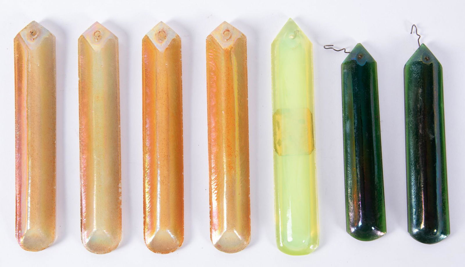 Seven Tiffany Favrile Iridescent Glass Prisms (1 of 3)