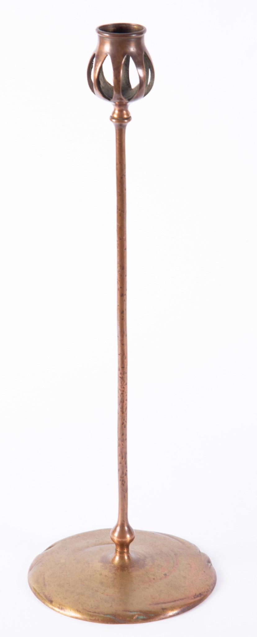 Tiffany Studios Bronze Candlestick (1 of 5)