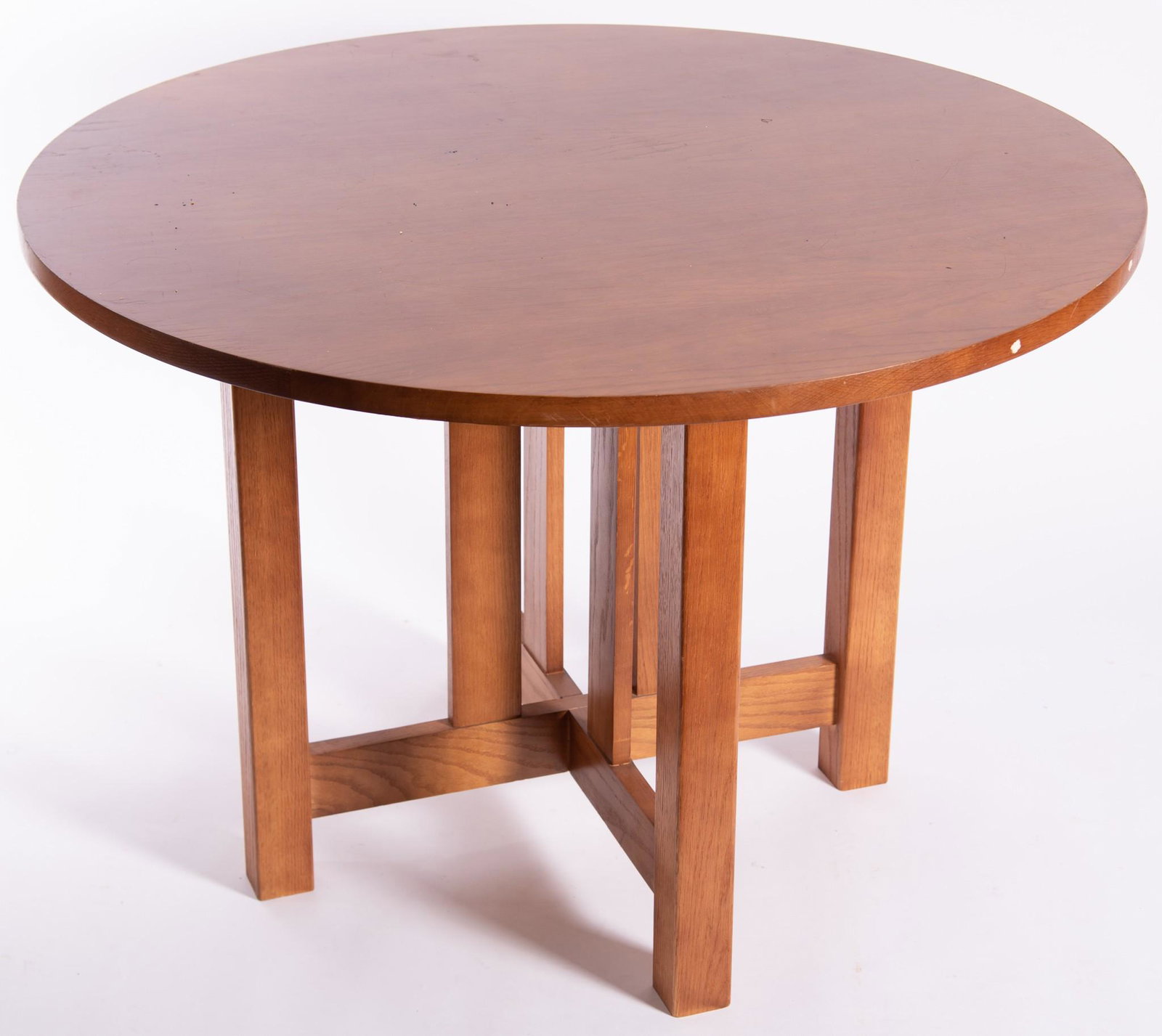 Arts & Crafts Circular Center Table: Arts & Crafts Circular Center Table Height: 29 inches; Diameter: 42 inches