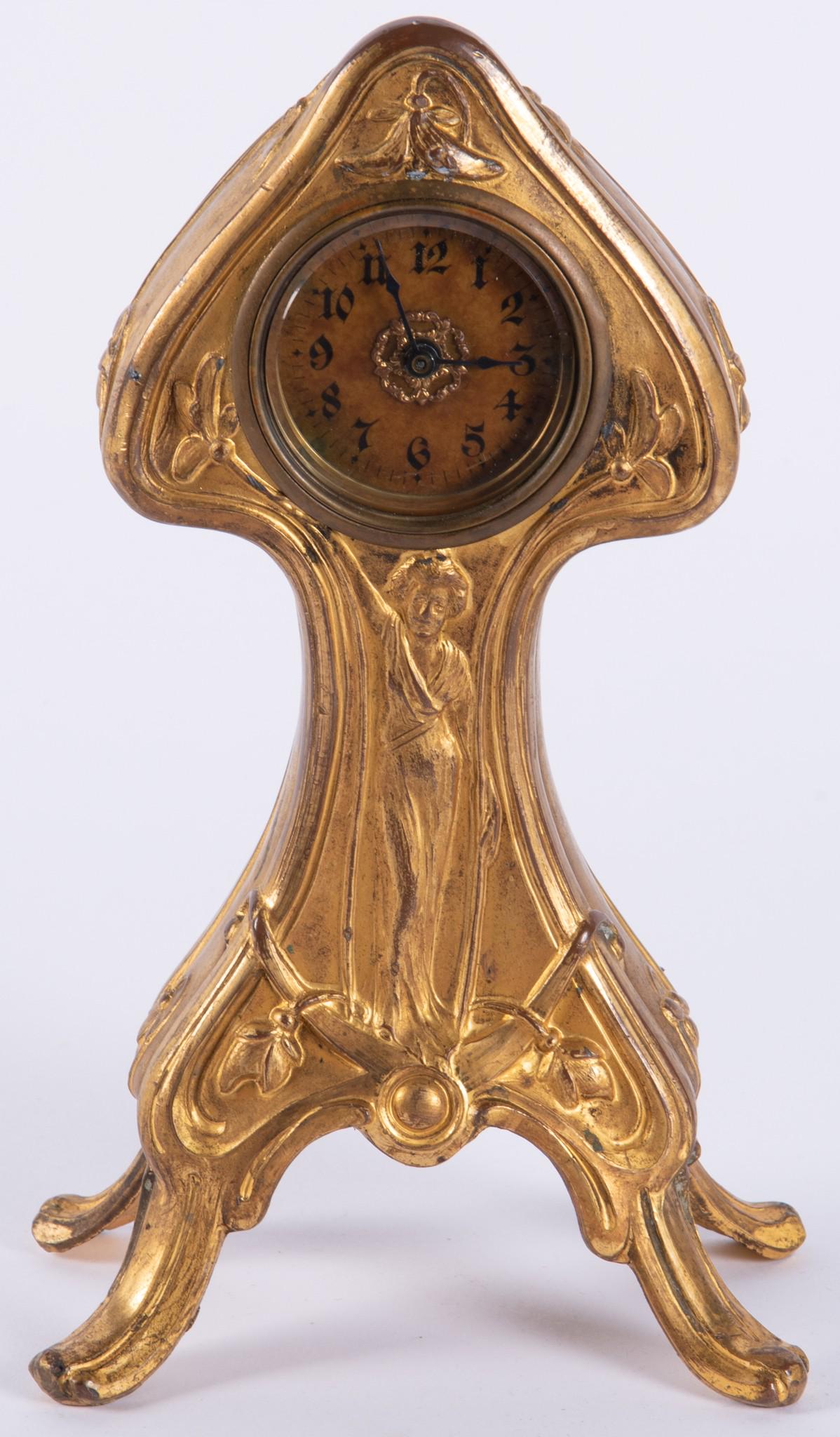 An American Art Nouveau Table Clock (1 of 4)