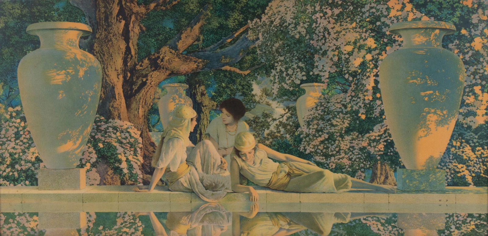 Maxfield Parrish, , chromolithograph: Maxfield Parrishchromolithographframed.14 1/4 x 29 1/4 inches (sight)