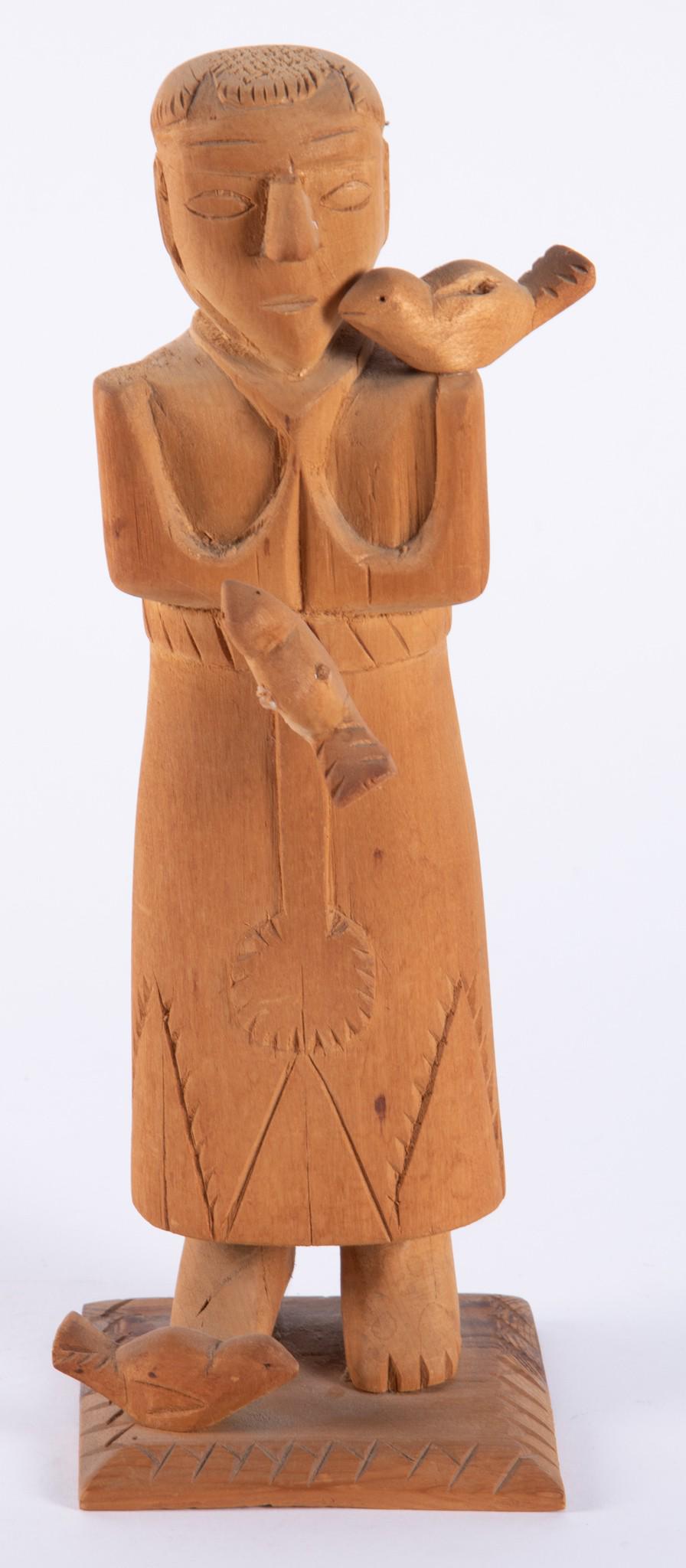 George Lopez, New Mexico (1900 - 1993), Saint Francis, carved wood (1 of 5)