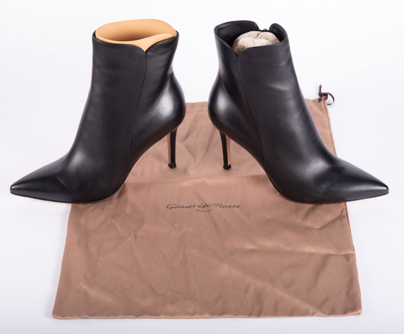 Gianvito Rossi Levy Stiletto Black Boots: Gianvito Rossi Levy Stiletto Black BootsNew with box, size 37 Italian - Size 7 US Made in Milano, ItalyGianvito Rossi is the son of shoe designer Sergio Rossi.