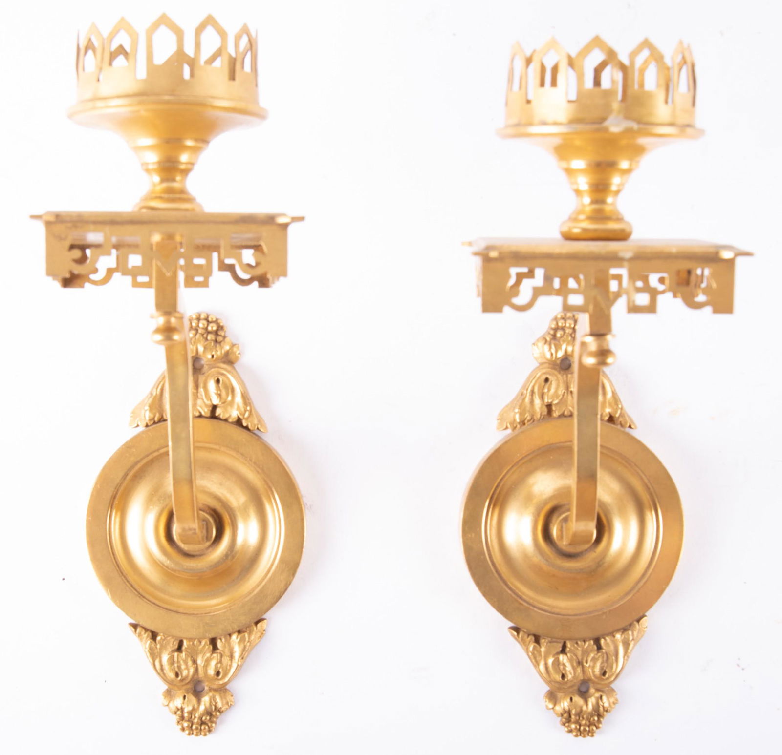 Pair of Antique French Gilt Bronze Wall Sconces (1 of 3)