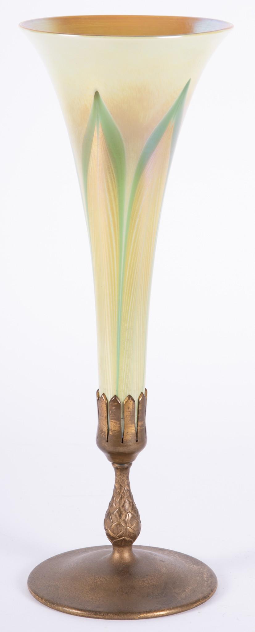 A Tiffany Studios Trumpet Form Vase (1 of 5)