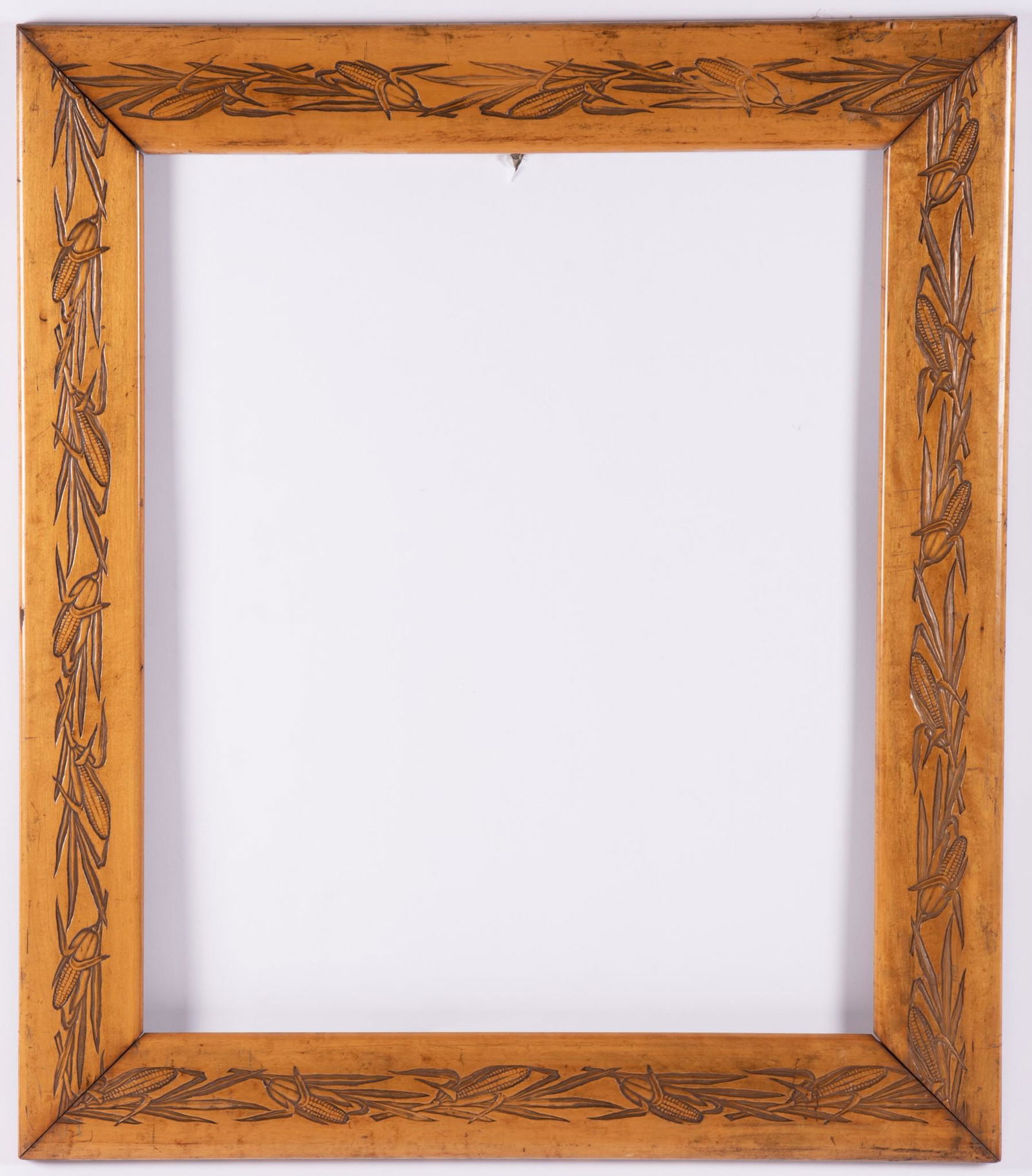 Oak Picture Frame with Corn Motif, Early 20th Century (1 of 4)